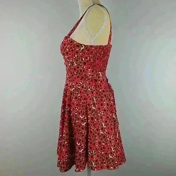 Forever 21 Ladies Coral Floral Print Sz S - Picture 3 of 8